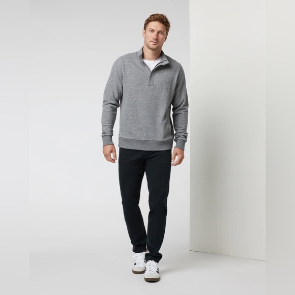 New Vuori Mens Cypress 1/4 Zip 2.0 Pullover Heather Grey Size Large V298 - Picture 14 of 16
